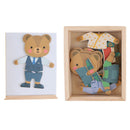 Baby Bear Changing Clothes Puzzle Set Children Kids Educational Wooden Toys