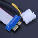 PCI-E 1X to 16X Extender Cable Riser Card Adapter Auxiliary Power Supply
