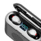 Waterproof F9 TWS LED Double In-Ear Earbuds Earpieces Headphones + Speaker