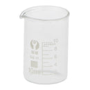 2 Pcs 10ml 50mL Glass Graduated Low Form Beaker, 2ml 10mL Graduation Interval