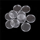 10Pcs 50mm Clear Round Cases Coin Storage Capsules Holder Round Plastic Case FT