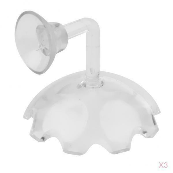 3-pieces Shrimp Feeding Dish Bowl Acrylic Flower Design Aquarium Tray Water Food