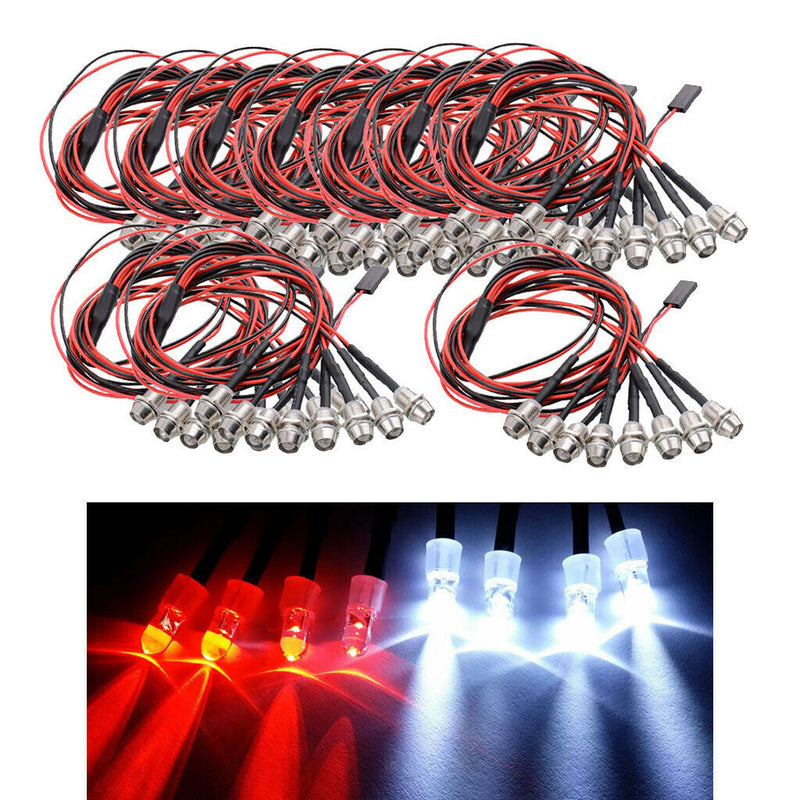 80x LED Lights Headlights For 1/5 1/8 1/10 1/12 1/16 RC Car Truck Headlights