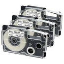 3 Pack 9mm Black on Clear Label Tape Label Maker Compatible with KL-120, KL