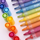 12pcs Marker Pen Non Toxic Drawing School Calligraphy Colorful Art Supplies Gift
