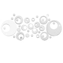 28pcs/Set Removable Round DIY Mirror Wall Stickers Home Decoration