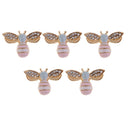 10pcs Alloy Craft Bees Flat Back Rhinestones DIY Scrapbooking Embellishment 25mm