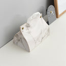 Marble Pattern Tissue Box Pu Leather Home Car Napkin Paper Container Paper  H8F6