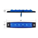 Blue 10Pcs 12V 6 LED Side Marker Indicators Lights Lamp Bar Truck Trailer IUI