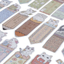 30Pcs/lot Cute Funny Cat Bookmark Paper Cartoon Animals Bookmark FET 3C