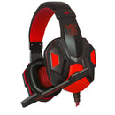 Laptop Gaming Headsets Over Ear Headphones with Light Mic Stereo Earphones Black