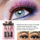 2 IN 1 Black Waterproof Mascara Volume 4D Silk Fiber Lash to Color Easy Mak R3A0