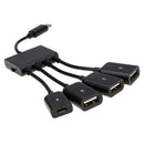 USB C Male to 3 USB 2.0 / 1 USB Female Charge HUB OTG Adapter Splitter NEW