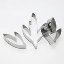 Peony Flower Leaves Cake Cutter Mold Stainless Steel Cookie Cutter Set