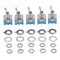 5X MTS-202 DPDT Switch 6A 125V AC 6-Pin ON-ON Mini Toggle Switch 2 Position S JR