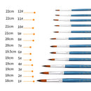 12pcs Pro Art Paint Brush Nylon Brushes Fine Pointed For Watercolor Acrylic Oil