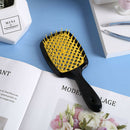 Wide Teeth Air Cushion Comb Home Hairdressing Styling Massage Comb (Yellow) A