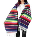 Mexican Serape Table Runner Fringe Cotton Tablecloth Fiesta Party Dinner De