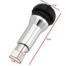 4pc TR414 Chrome Tubeless Snap In Wheel Tyre Tire Valve Stems Rubber Dust Cap