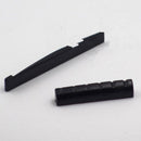 2 Set Faux Buffalo Bone Bridge Saddle for 6 String Acoustic Guitar Hot Black ME