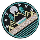 Go Outdoors Hiking Patch Embroidered Patches for Jackets Mountain Hiking badge