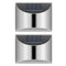 2pcs Warm White 4 LED Solar Lights Waterproof  Wall Stair Lamp for Security