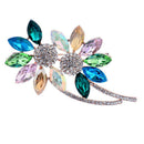 Multi-color Crystal diamond Sun flower Brooches For Women Wedding Brooch Co H5T1