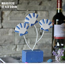 Handcrafted Wooden Nautical Shells Ornament Home Office Desktop Decor Navy