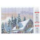 Winter snow cross needle Landscape painting Cross needle