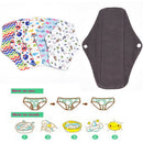 Reusable Cotton Bamboo Cloth Washable Menstrual Pad Mama Sanitary Towel Pad LJ