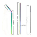 Stainless steel straws iridescence colors Fits 20 oz Tumbler, Extra Long Re