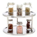 Spice Rack Stainless Steel Organizer Tray 360 Degree Turntable Rotating 2 S