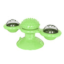 Cats Puzzle Turntable Windmill Ball Interactive Toys Pet Supplies (Green) A