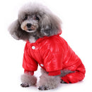 Pet Dog Cat Hoodie Jacket Winter Warm Windproof Costume Coat Red