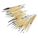 23Pcs/Set Pottery Clay Sculpture Carving Modelling Ceramic Wooden Tools Kit