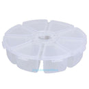 2Pcs Empty Nail Art Rhinestone Beads Storage Case Display Box Clear Compartments