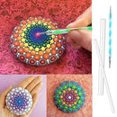33pcs Mandala Dotting Tools Rock Painting Kit Dot Nail Art Pen Paint Stencil