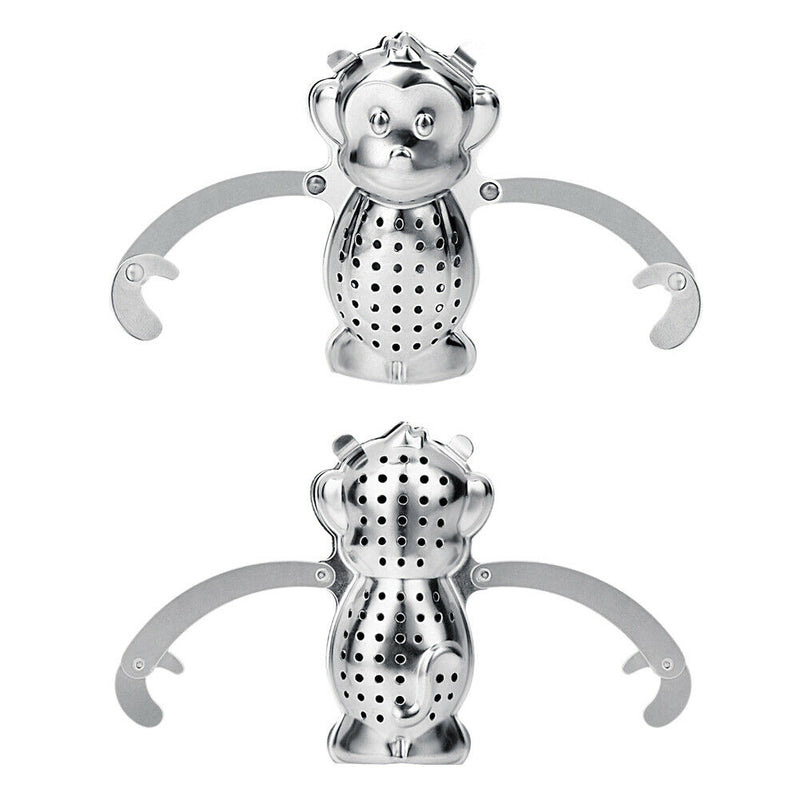 Monkey Shape Tea Infuser Loose Leaf Strainer Herbal Filter Tray Spice