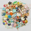 20x Enamel Mixed Random Send Alloy Pendant Charms Jewelry DIY Accessories Set