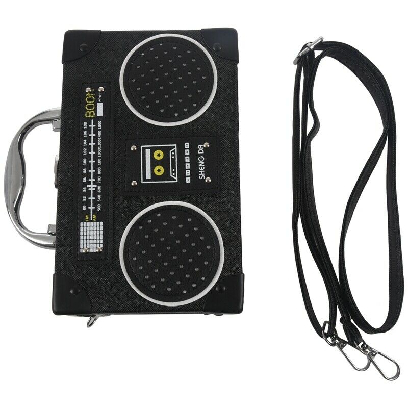 Radio Box Women Single Shoulder Bag Vintige Female Pu Leather Messenger Bag B6R6