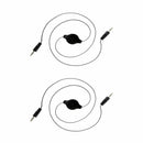 2PCS Black Telescopic 3.5mm AUX Car Audio Cable Right Angle 3.5MM Male To Female
