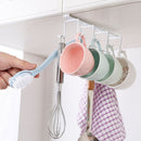 8 Hooks Cup Holder Hang Kitchen Cabinet Under Shelf Storage Rack Organiser P Kw