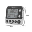Magnetic Digital Kitchen Cooking Count Up Countdown Timer Flash Reminder