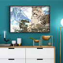 Diamond Painting Snow Leopard Full Round Rhinestone Picture DIY Set 40x30cm
