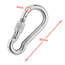4x Carabiner Screw Lock Hammock Hanging Buckle Keychain Camping Travel Swing
