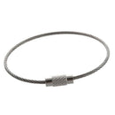 10 pcs Stainless Steel Wire Keychain Cable Key Ring for Outdoor Hiking Camp K3B7