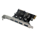 4Ports USB 3.0 Super Fast 5Gbps PCI Express(PCIe) Expansion Card for Win10