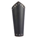 Medieval Knight Lace Up Wristband Wide Cuff Bracelet Costume Arm Armor Black