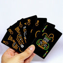 Black Luminous Fluorescent Poker Cards Playing Card Glow In The Dark Bar Pa B3Y9