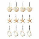 Anti Rust Shower Curtain Hooks Rings 12PCS Seashell Glide Shower Curtain Ho Z8J3